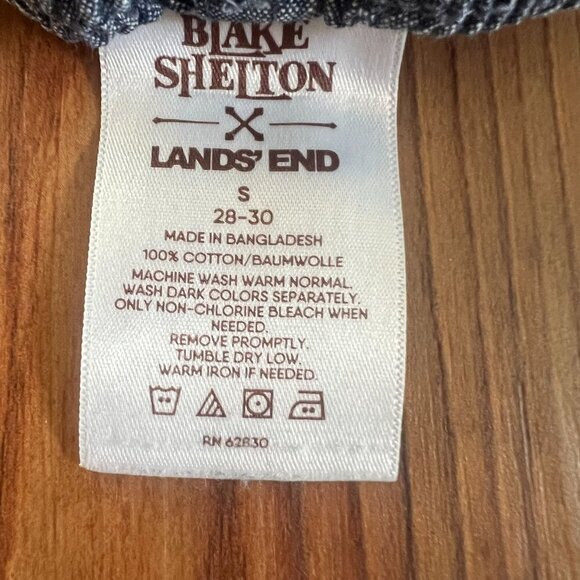 Lands' End x Blake Shelton Women's Small Casual Chambray Lounge Boxer Shorts PJs - Picture 3 of 9